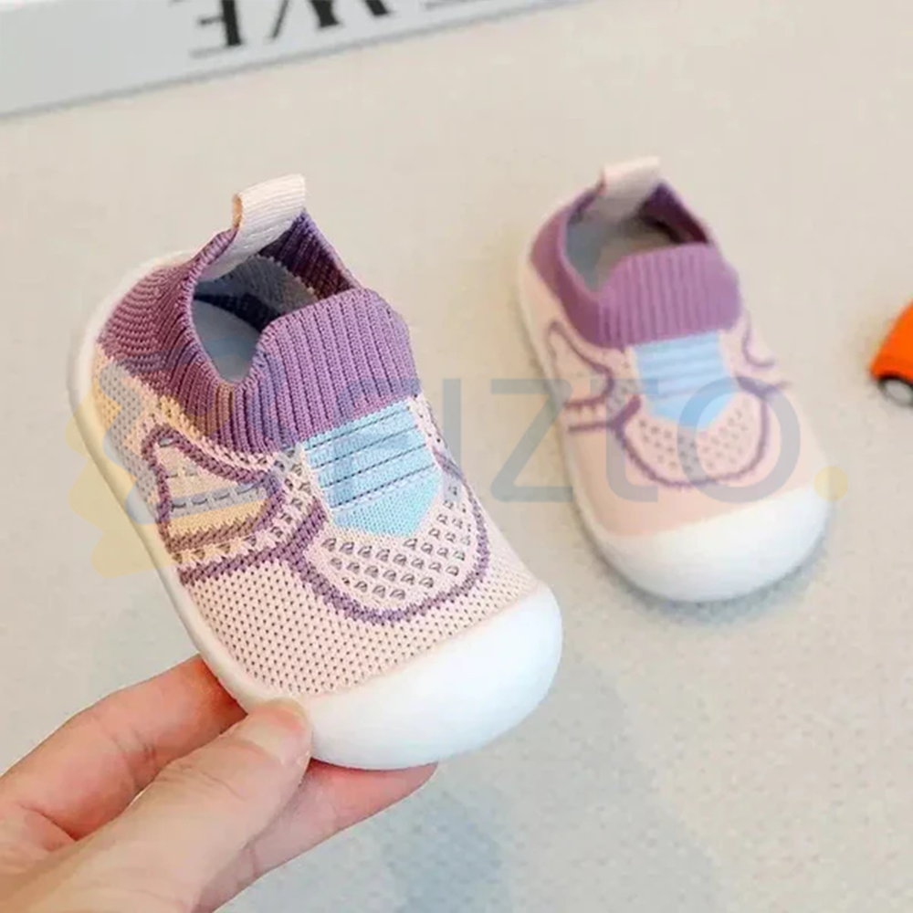 Tênis Meia Baby em Malha Respirável Knit