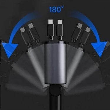 TurboCharge Carregador Retrátil Ultra Rápido