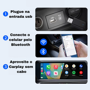 WirePro Fizto ™ Adaptador de Carplay/Android Auto sem Fio