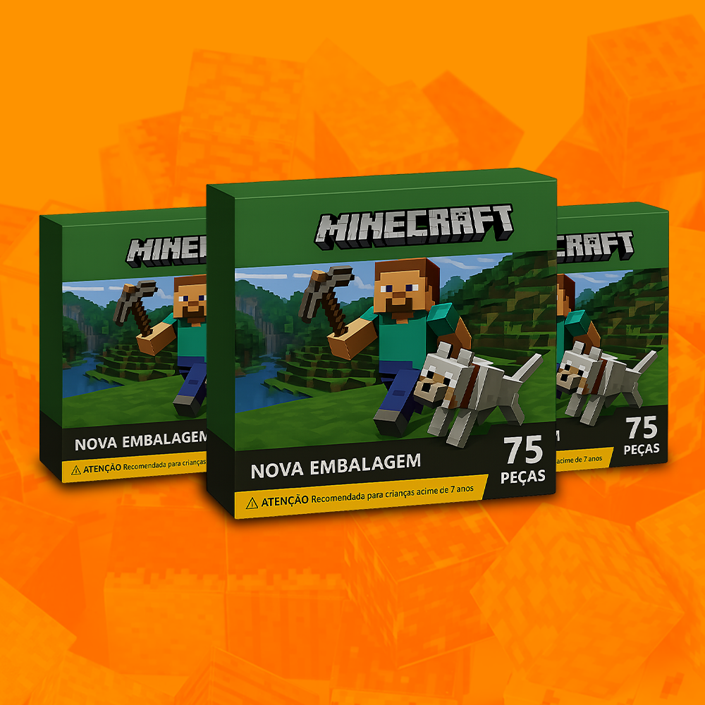 MineWorld™ Blocos Magnéticos  (+5 Personagens Grátis)