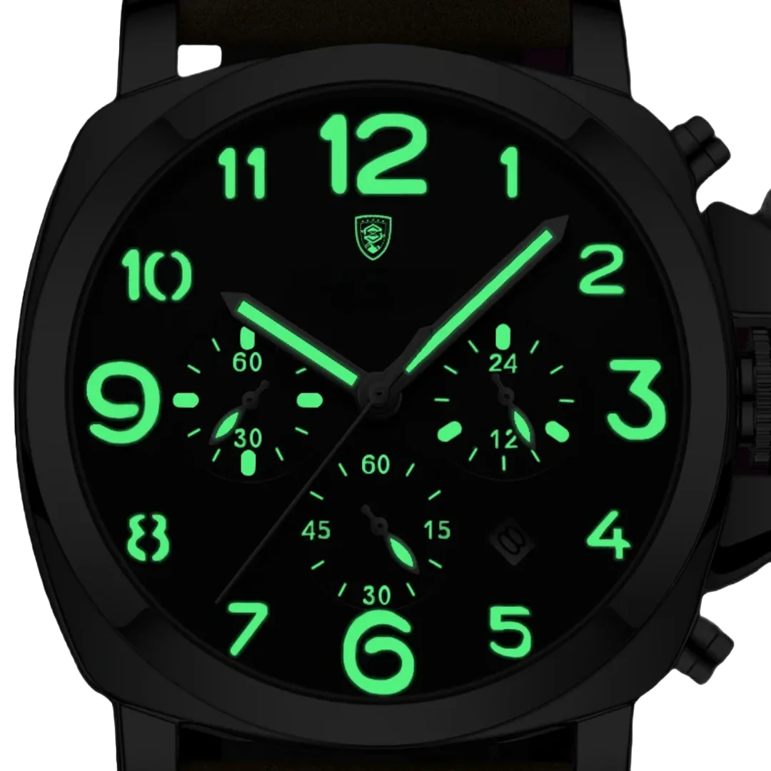 Relógio Lorvos com Pulseira de Couro