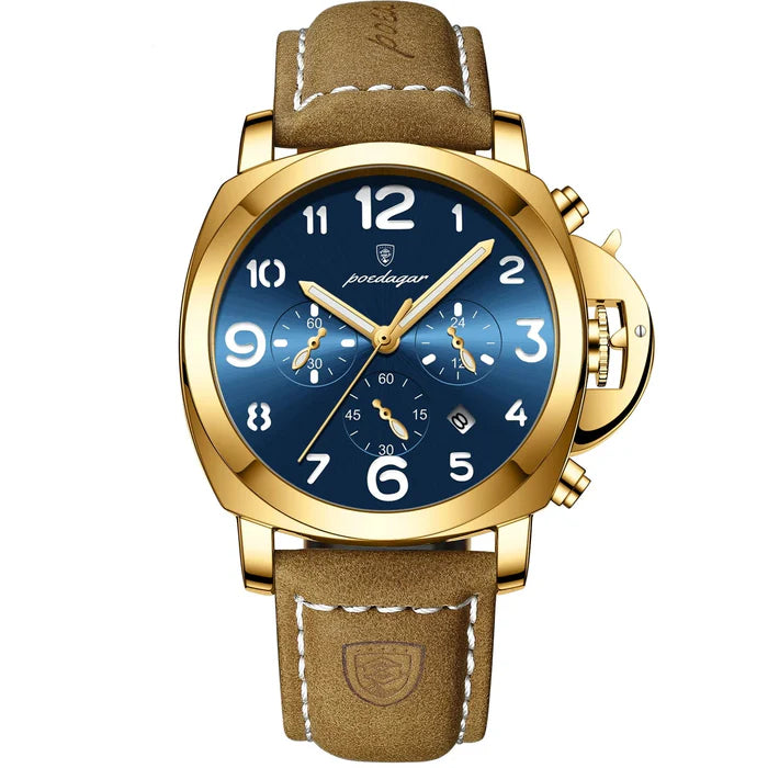 Relógio Lorvos com Pulseira de Couro