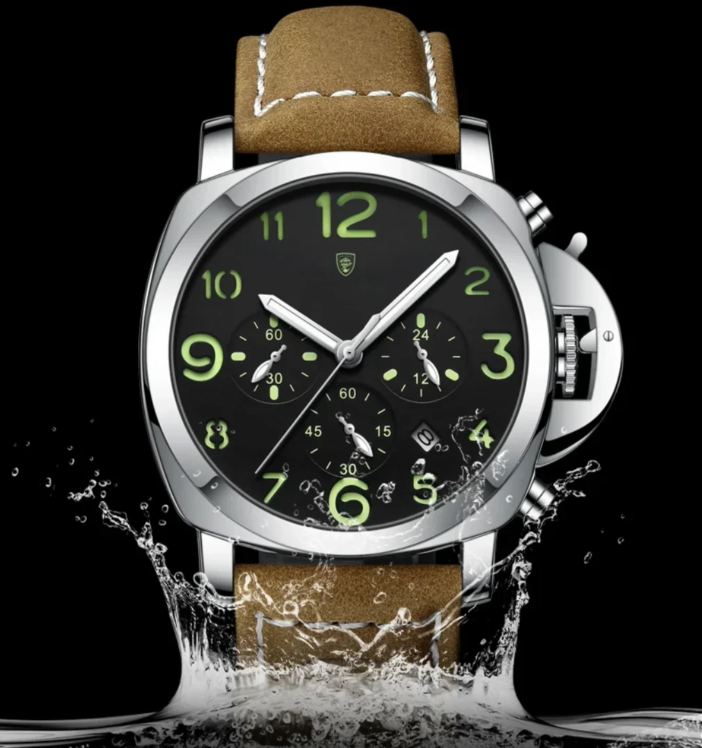 Relógio Lorvos com Pulseira de Couro