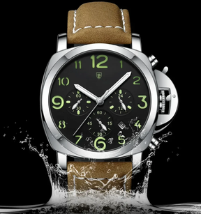 Relógio Lorvos com Pulseira de Couro